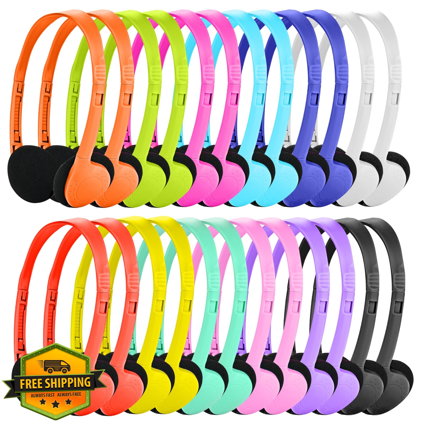 Yoley Headphones 100 Pack 12 Colors