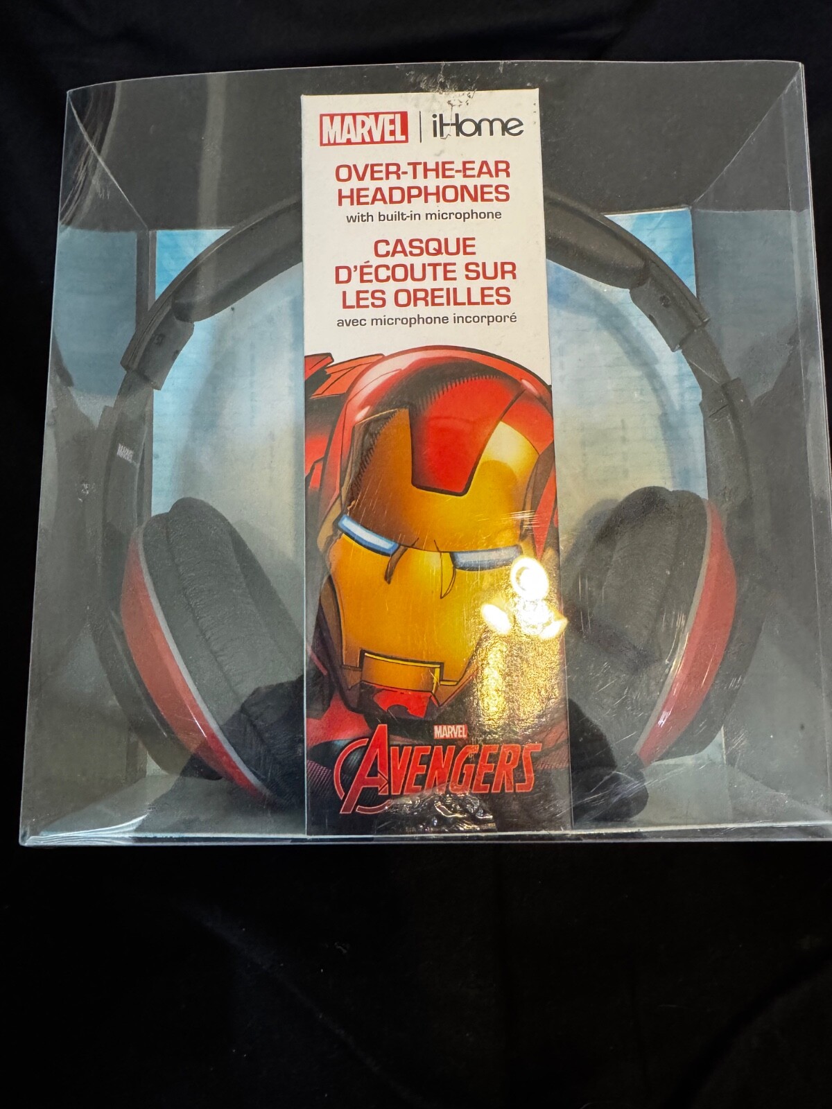 iHome Marvel Ironman Over-Ear Headphones Red/Black with Built in microphone NIB