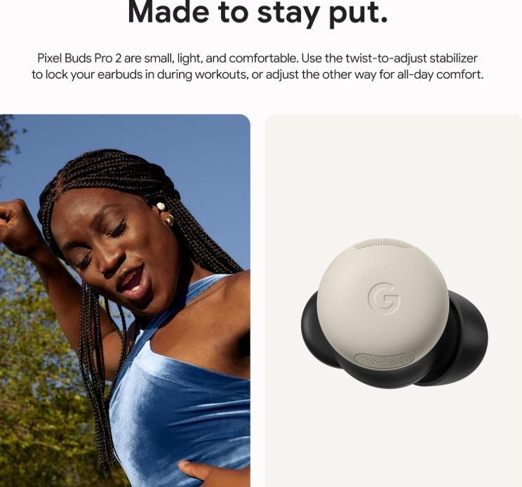 NEW $230 Google Pixel Buds Pro 2 – Hazel Color – Active Noise Canceling Earbuds