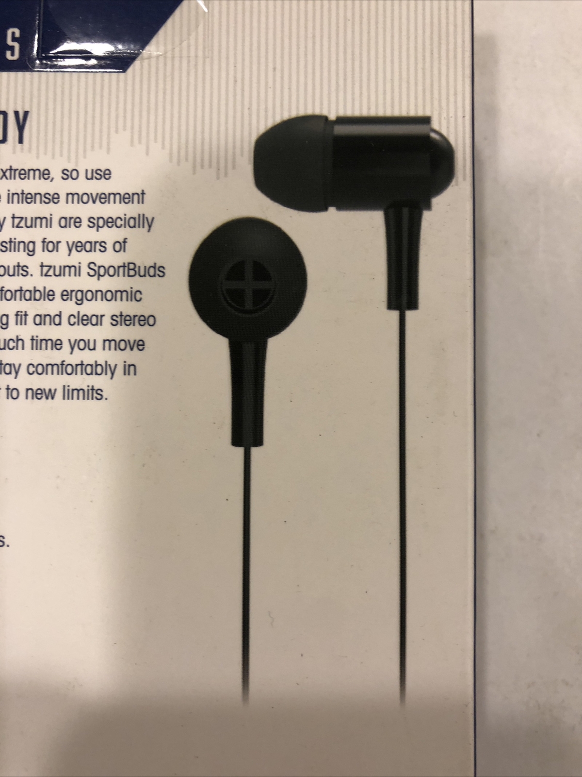 Sports Ready Wired earbuds by Tzumi Includes Three Extra Pairs Silicone Tips