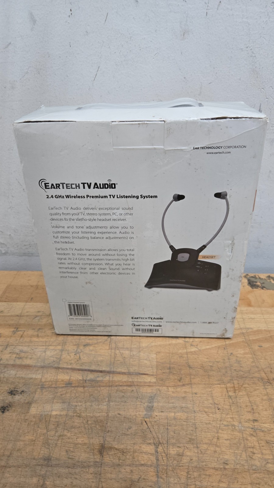 Eartech TV Audio 2.4 GHz Wireless Premium TV Listening System with Headset