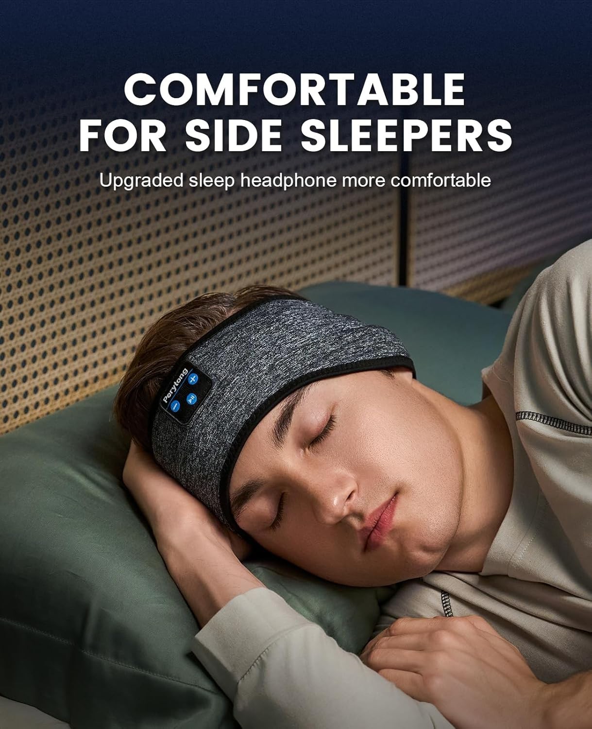 Bluetooth Sleep Headphones for Side Sleepers – 10+ Hours Playback