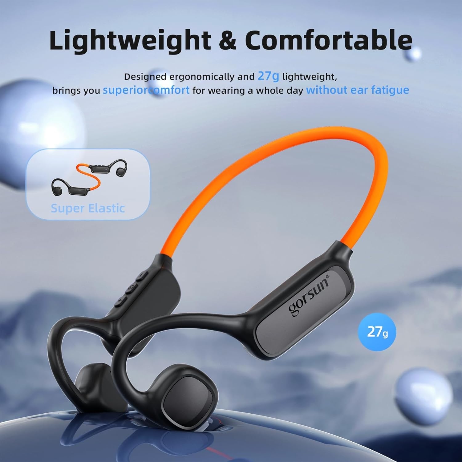 Comfortable Open Ear Air Conduction Headphones – Perfect for Cycling and Running