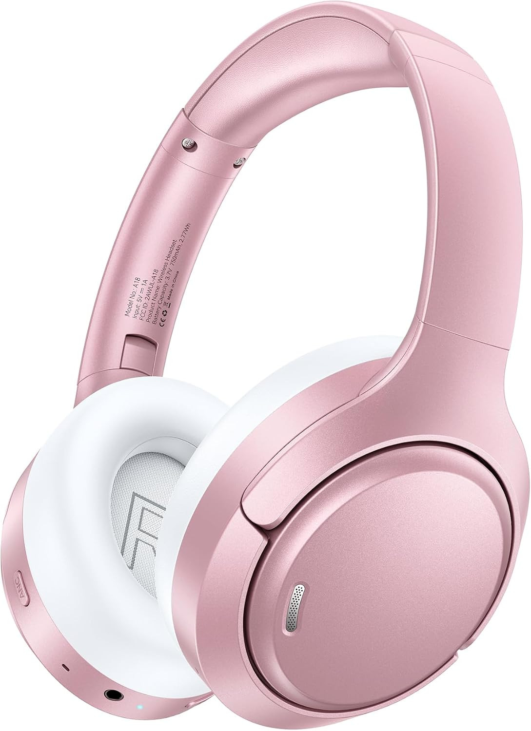 Hybrid Active Noise Cancelling Headphones 120H Long Playtime, 6 ENC Mic, Wireles