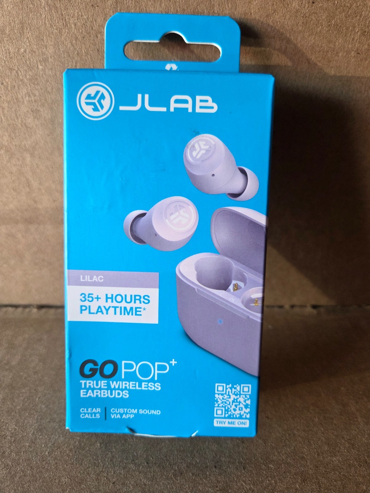JLab Go Air Pop+ True Wireless Earbuds Bluetooth Headphones Lilac Purple