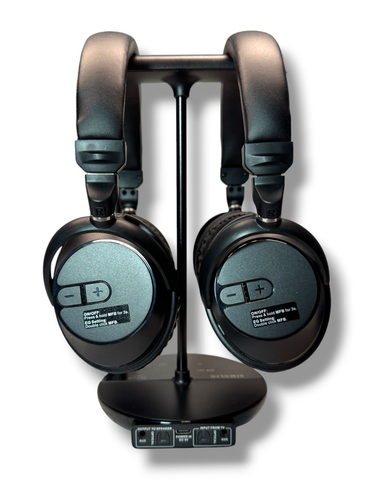 SIMOLIO JH-737D Plus Wireless TV Headphones Dual Bluetooth RF Headset New