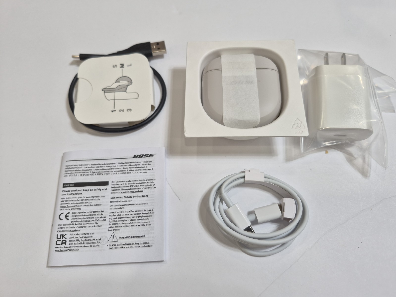 BOSE QuietComfort Ultra Wireless Noise Cancelling In-Ear Earbuds Blk 882826-0010
