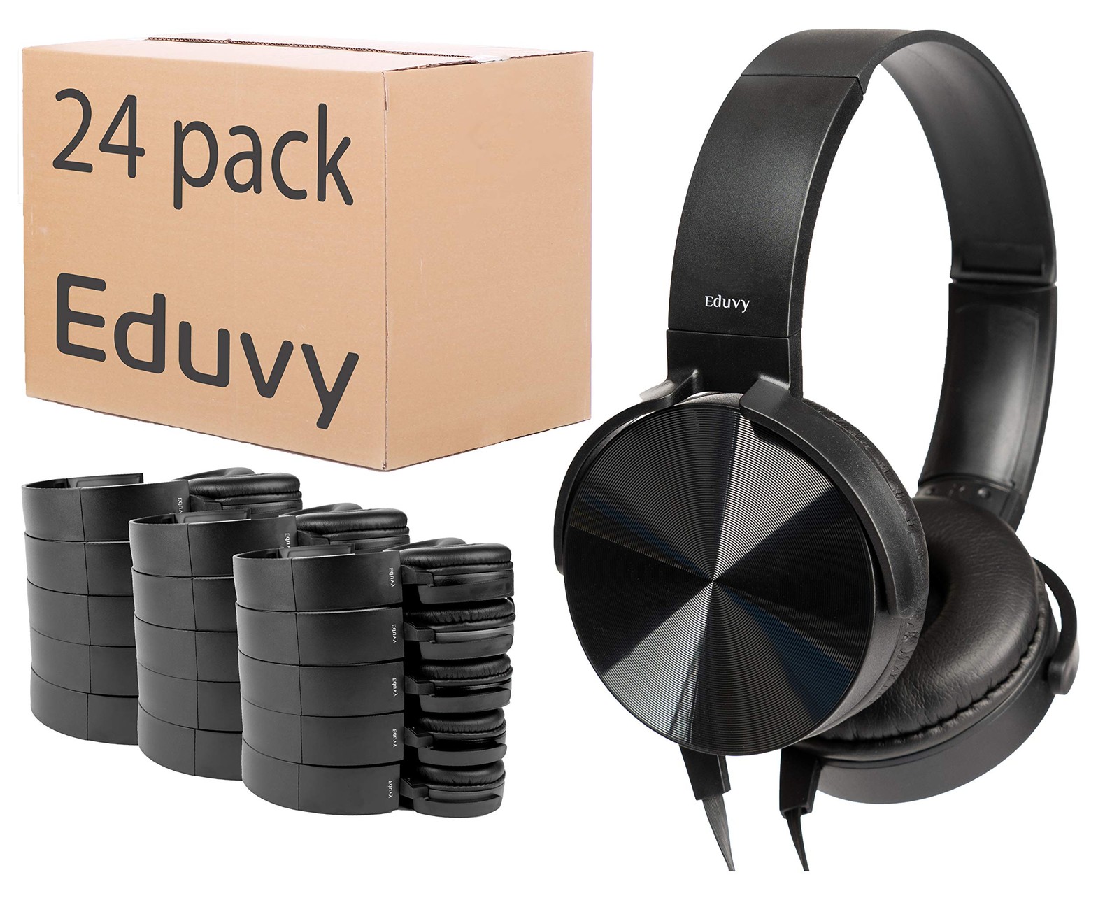 Bulk Headphones for Classroom, 24 Pack Durable School Wired Headphones for St…