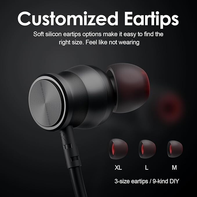 150H Playtime Wirless Bluetooth Earbuds w/Mic in-Ear Magnetic Neckband Earphone