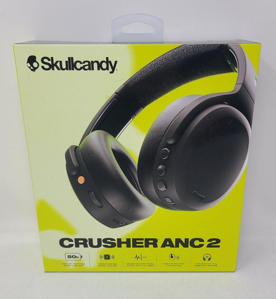 Skullcandy – Crusher ANC 2 Over-the-Ear Noise Canceling Wireless Headphones. NEW