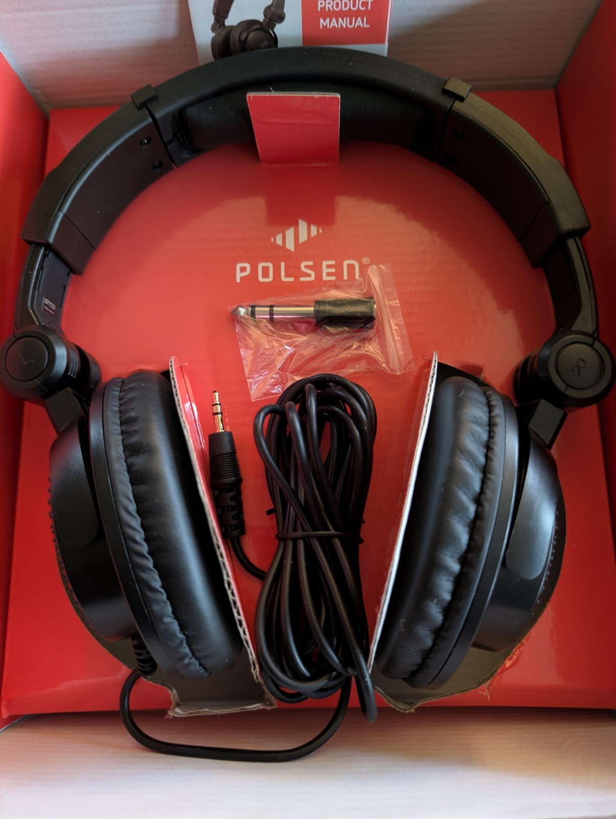 Polsen, HPC-A30-MK2, Closed-Back Studio Monitor Headphones, Black, New: Open Box