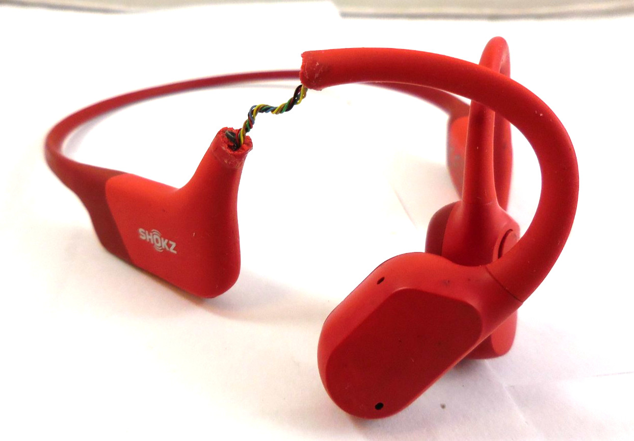 Shokz OpenRun Bone Conduction Open-Ear Headphones -S803 (Red) Hinge Broken