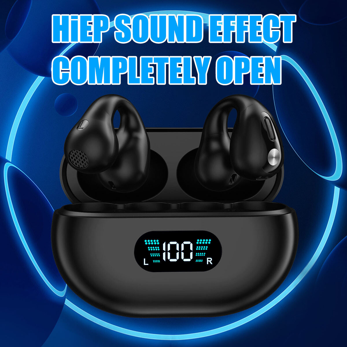 Wireless Bluetooth 5.3 Earbuds Ear Clip Bone Conduction Headphones Sport Headset
