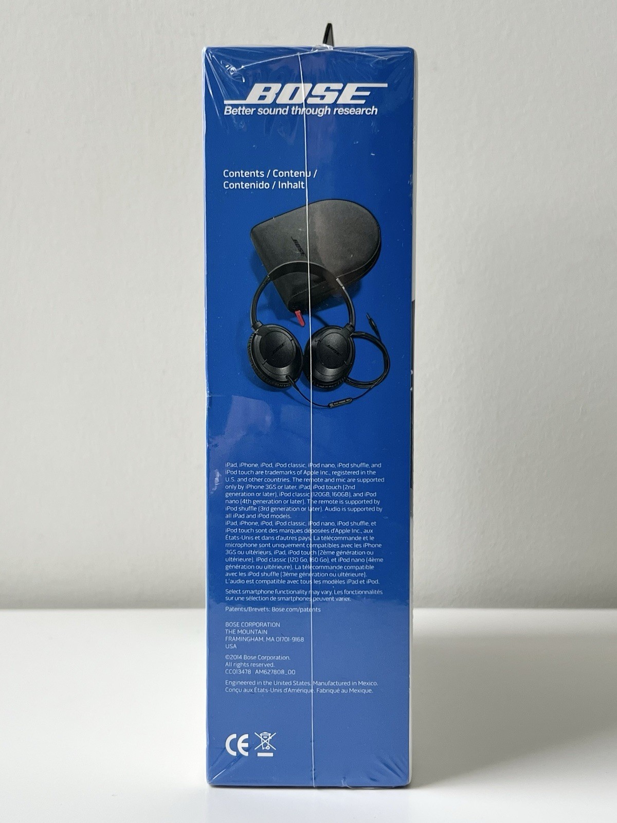 Bose SoundTrue Around-Ear Headphones Headset Apple iPhone Black FACTORY SEALED