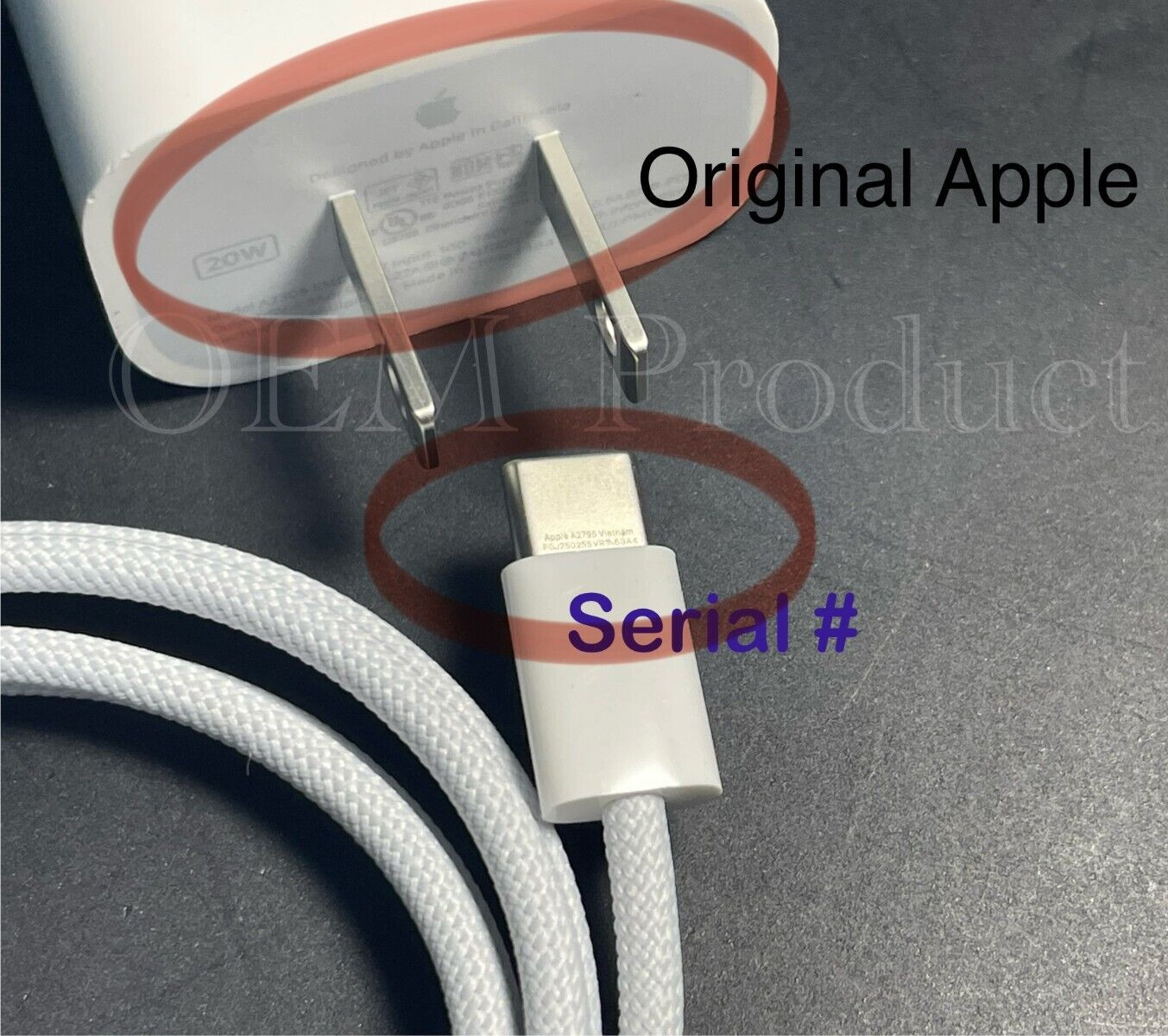 Original Apple Airpods 4 or Airpods Pro or iPhone Wall Adapter Charger ( 20W)