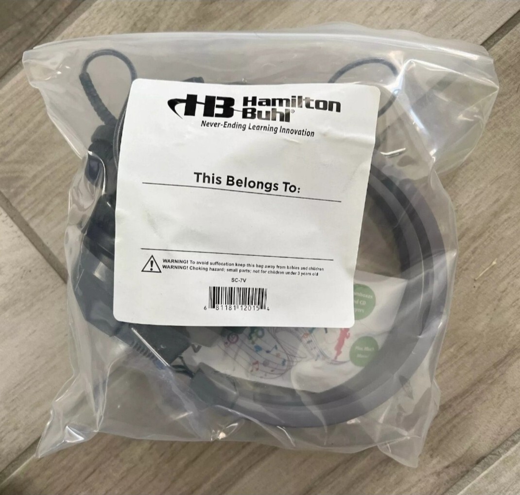 NEW Hamilton Buhl SC-7V SchoolMate Deluxe Over-Ear Headphones Gray