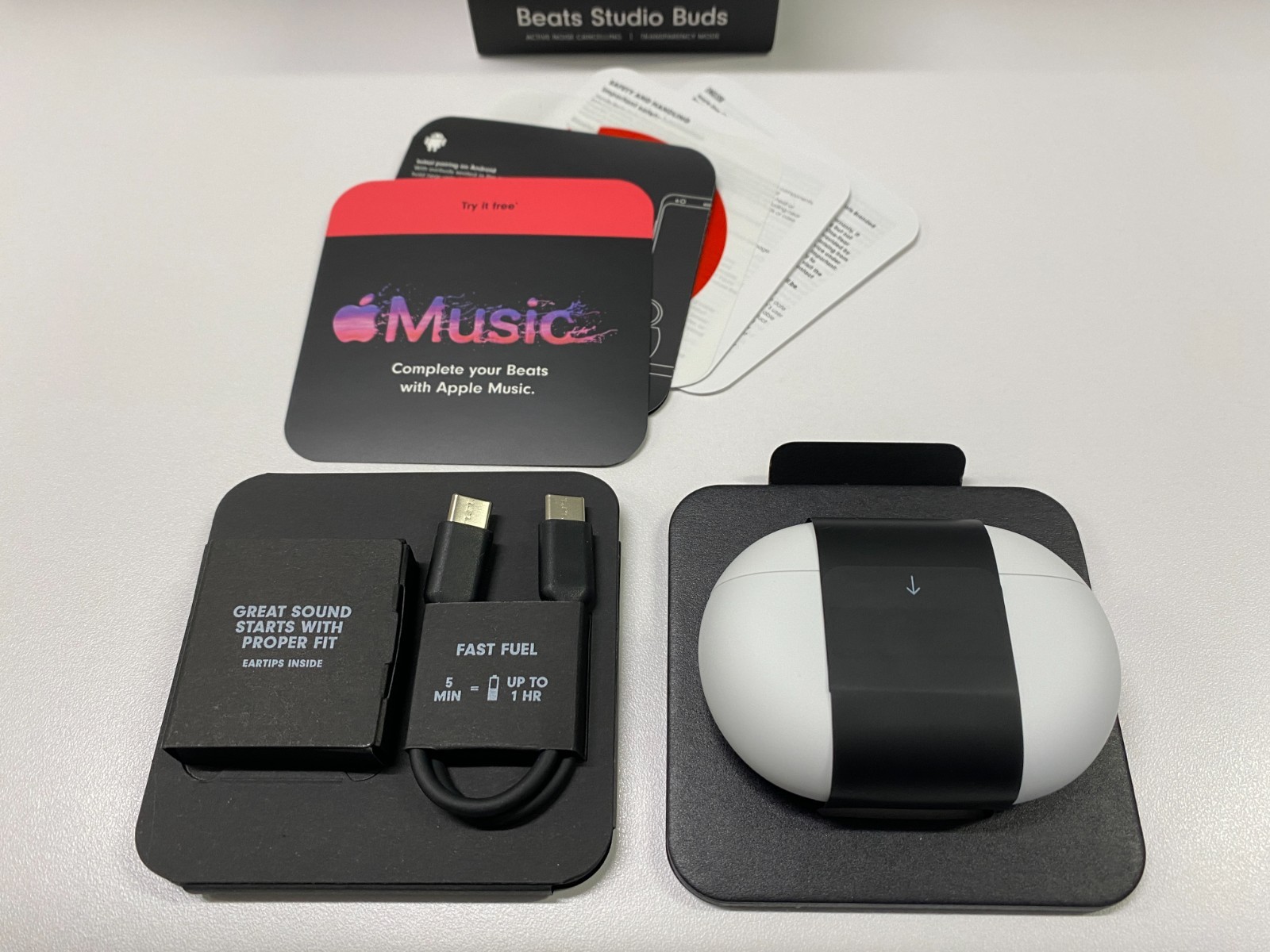 Beats Studio Buds Active Noise Cancelling True Wireless Earbuds MJ4Y3LL/A White