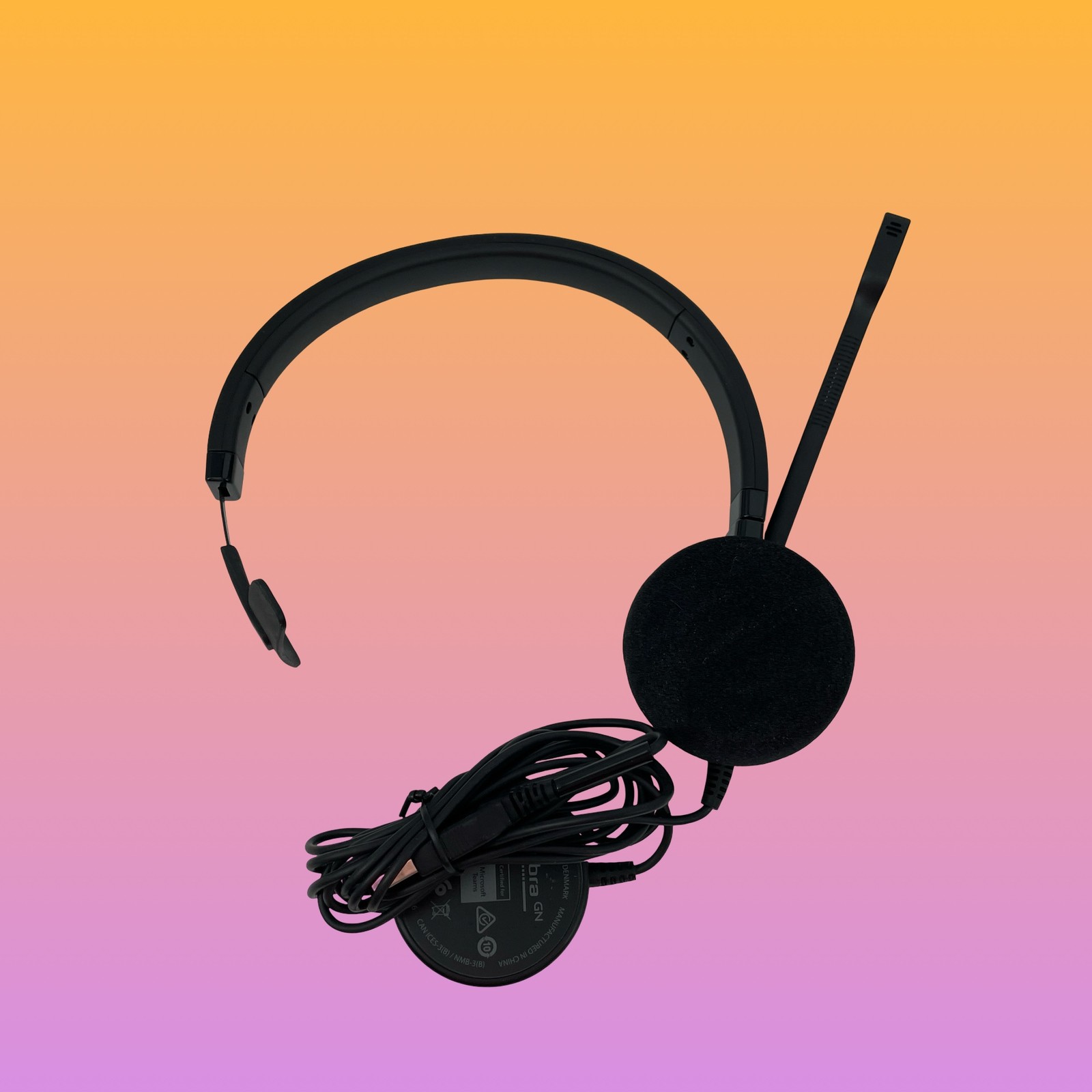 Lot of 6 Jabra GN Evolve 20 SE HSC016 Mono Over-ear USB WIred Headset #UL6540