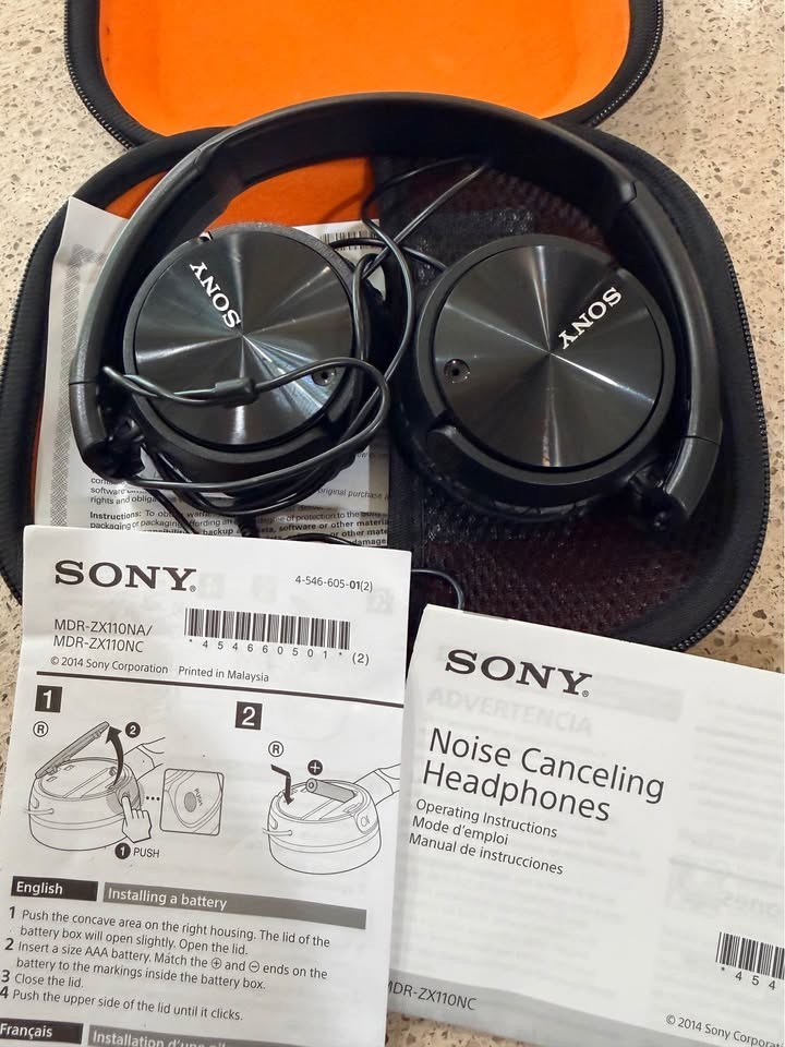 Sony Noise Canceling Headphones (MDR-ZX110NA)