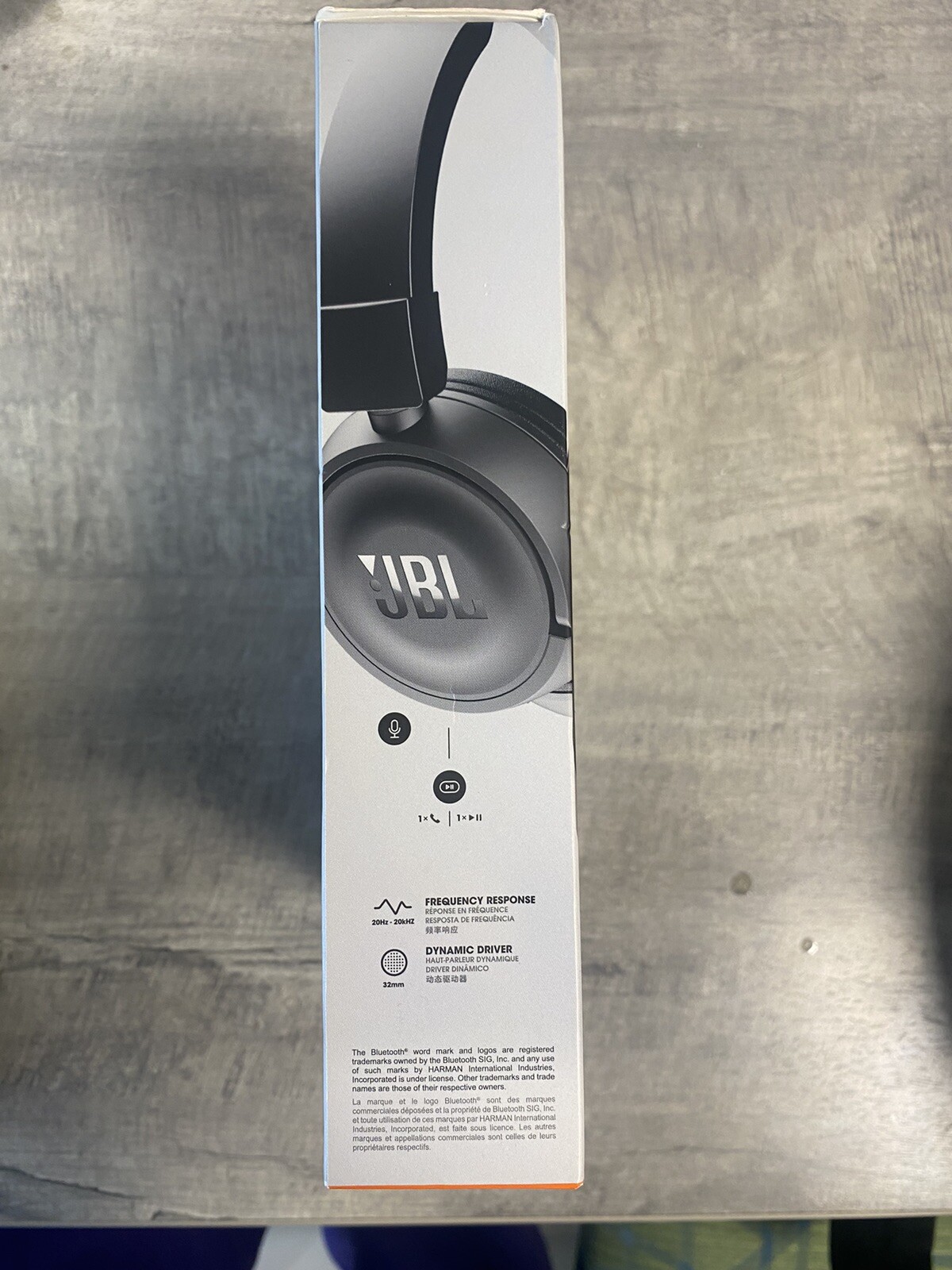 JBL T450BT Wireless On-Ear Headphones with Built-in Microphone, Pure Bass, Black