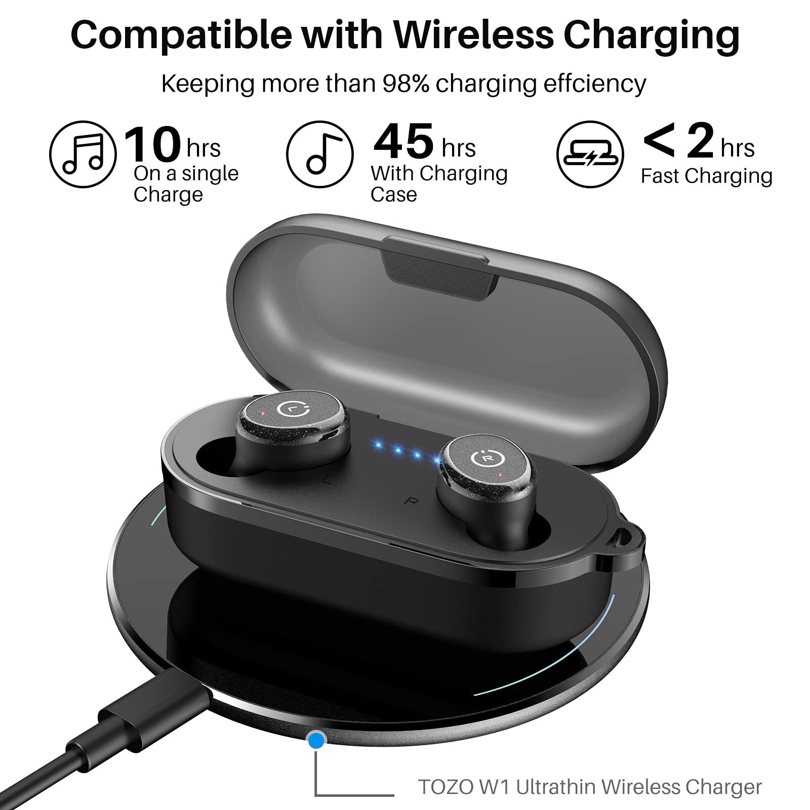 TOZO T10 Wireless Earbuds Black (Renew)