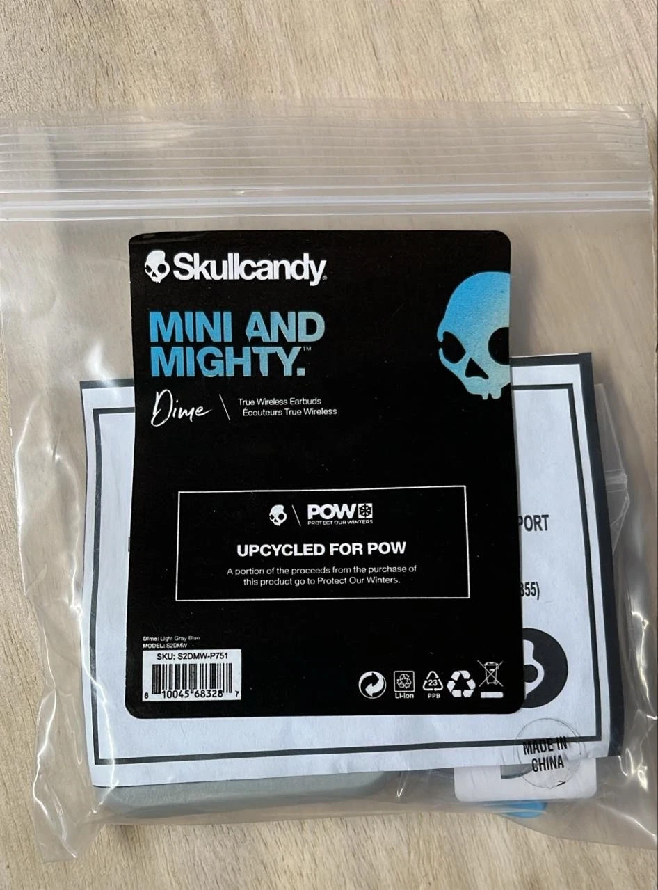Skullcandy Dime True Wireless Bluetooth In-Ear Earbuds – True Blue Factory