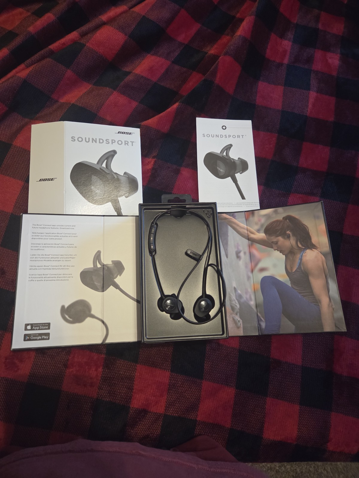 Bose SoundSport Bluetooth Wireless Earbuds In-Ear Sports Black NEW Open Box