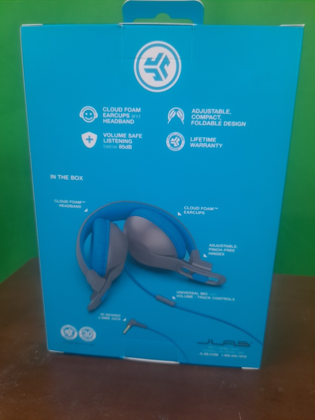 Jlab JBuddies Studio 2 Wired Kids Headphones – Gray/Blue Ages 6+