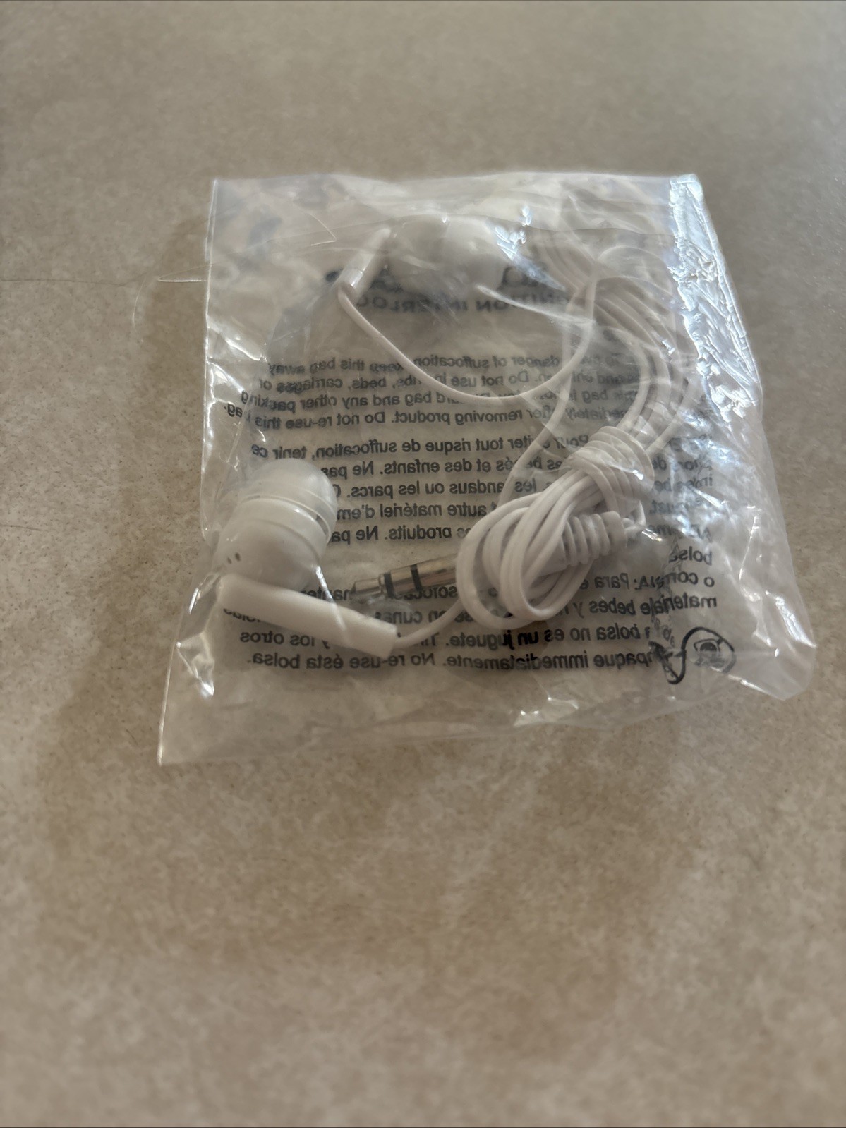 In-Ear Only Headphones – White NOS Sealed New Earbuds