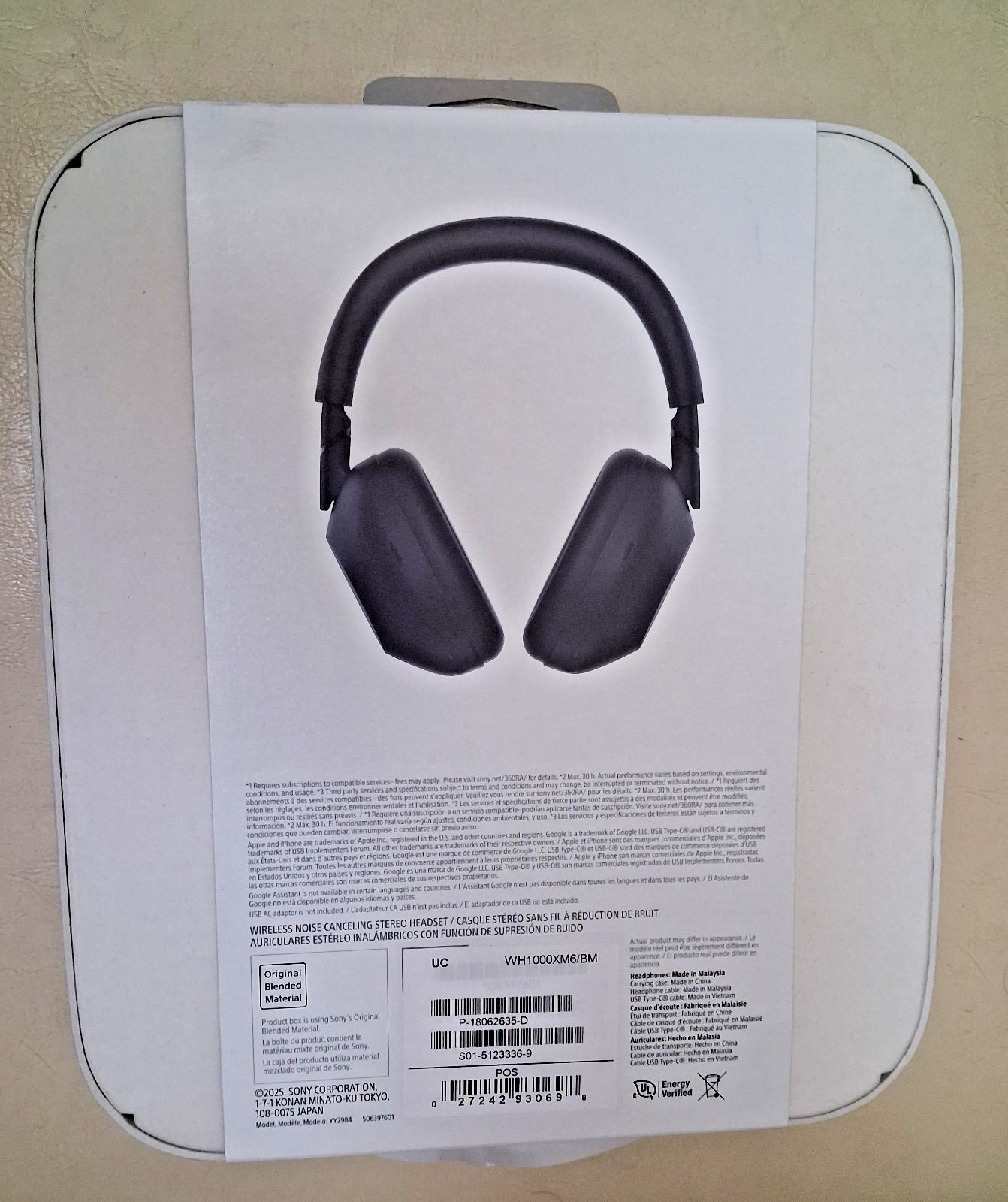 Sony WH-1000XM6 Wireless Noise Canceling Headphones Black – Used