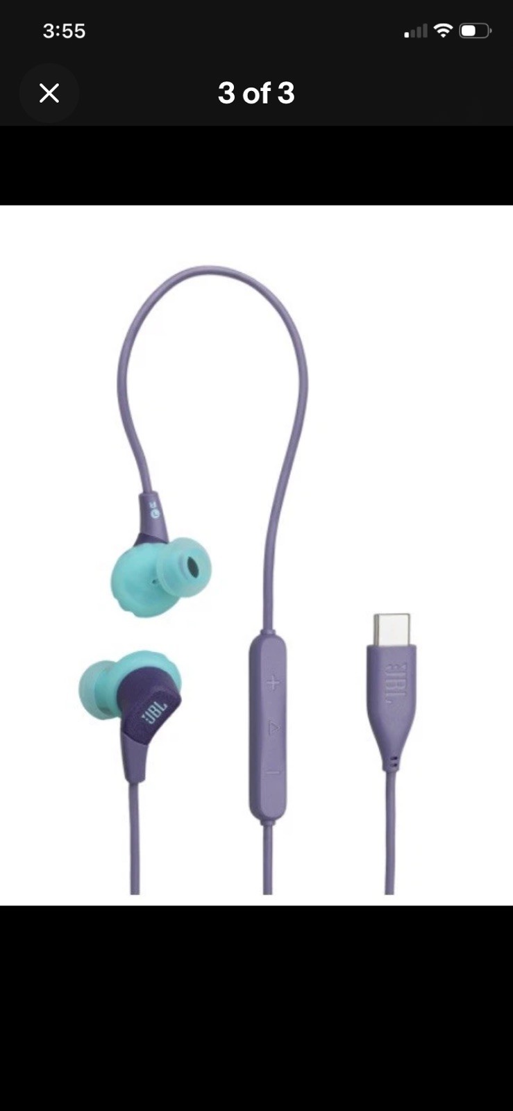 JBL Endurance Run 3C USBC Wire Handset (purple/blue)