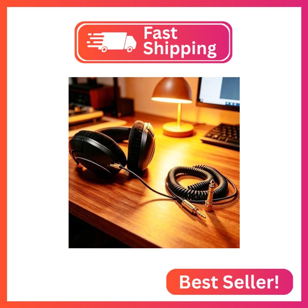 FAAEAL Coiled Audio Upgrade Cable Compatible with Sennheiser HD598Cs HD560s HD59