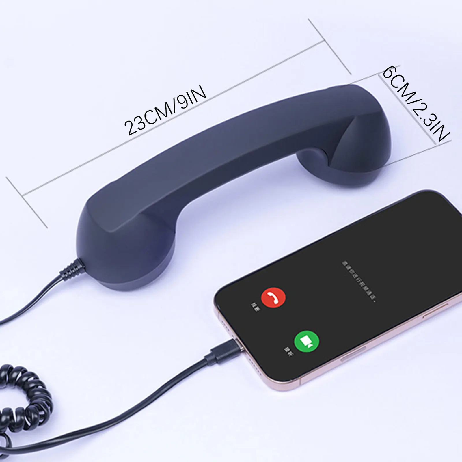 Wired Type-C Mobile Calls Telephones Receiver Antique Style Call Accessory Plug