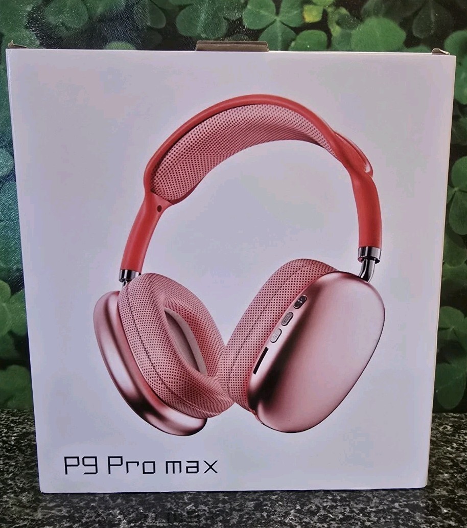 P9 Pro Max Wireless Headphones Bluetooth Over-Ear Headset earphones pink new