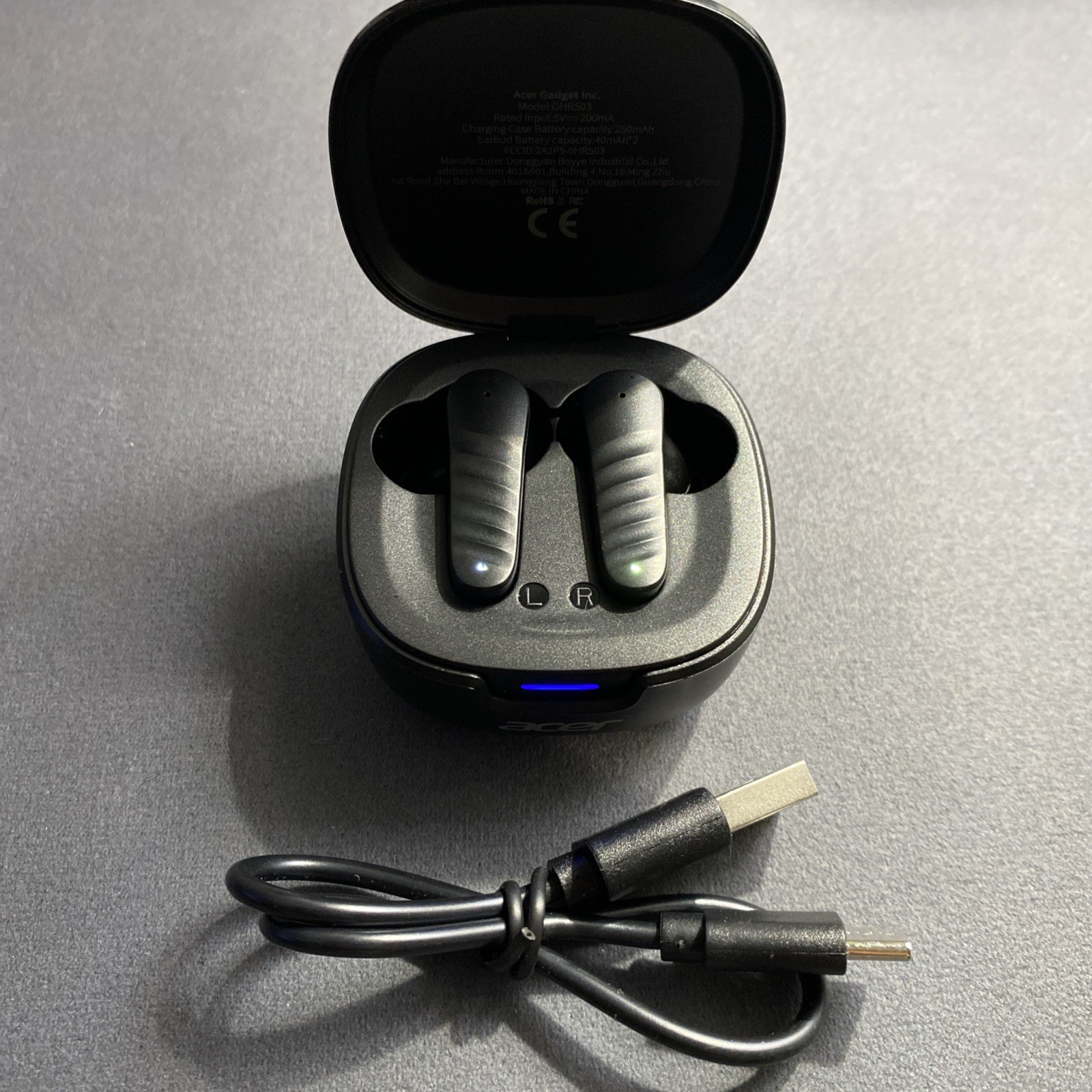 Acer TWS Wireless Headset Earbuds Earphones (OHR503) BLACK No Box Or Accessories