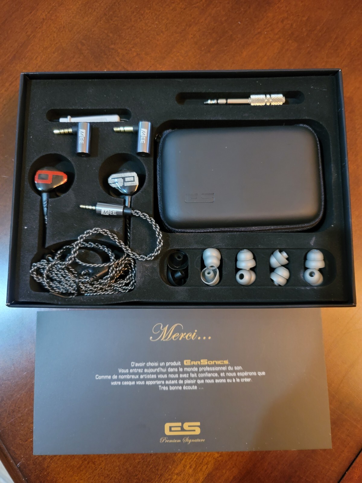 Earphone Model No. S EM9 EARSONICS
