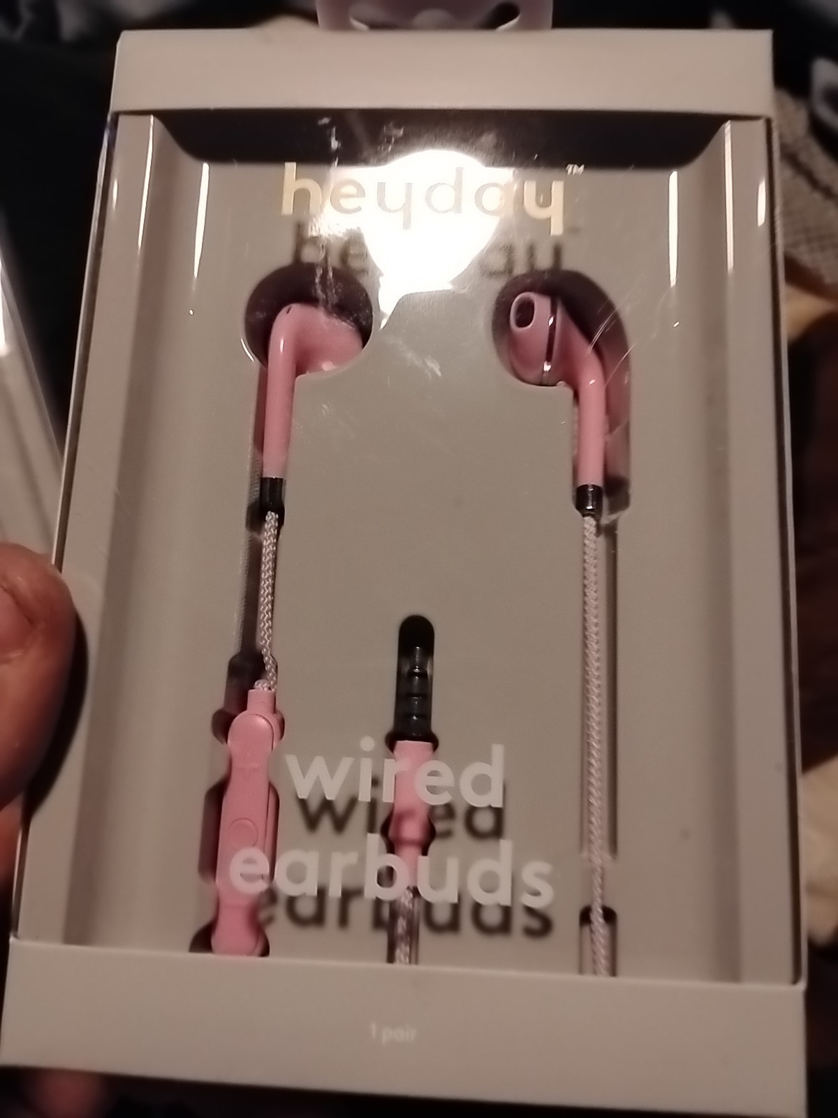Heyday wired earbuds in Candy Pink, 3.5mm Aux, Microphone New