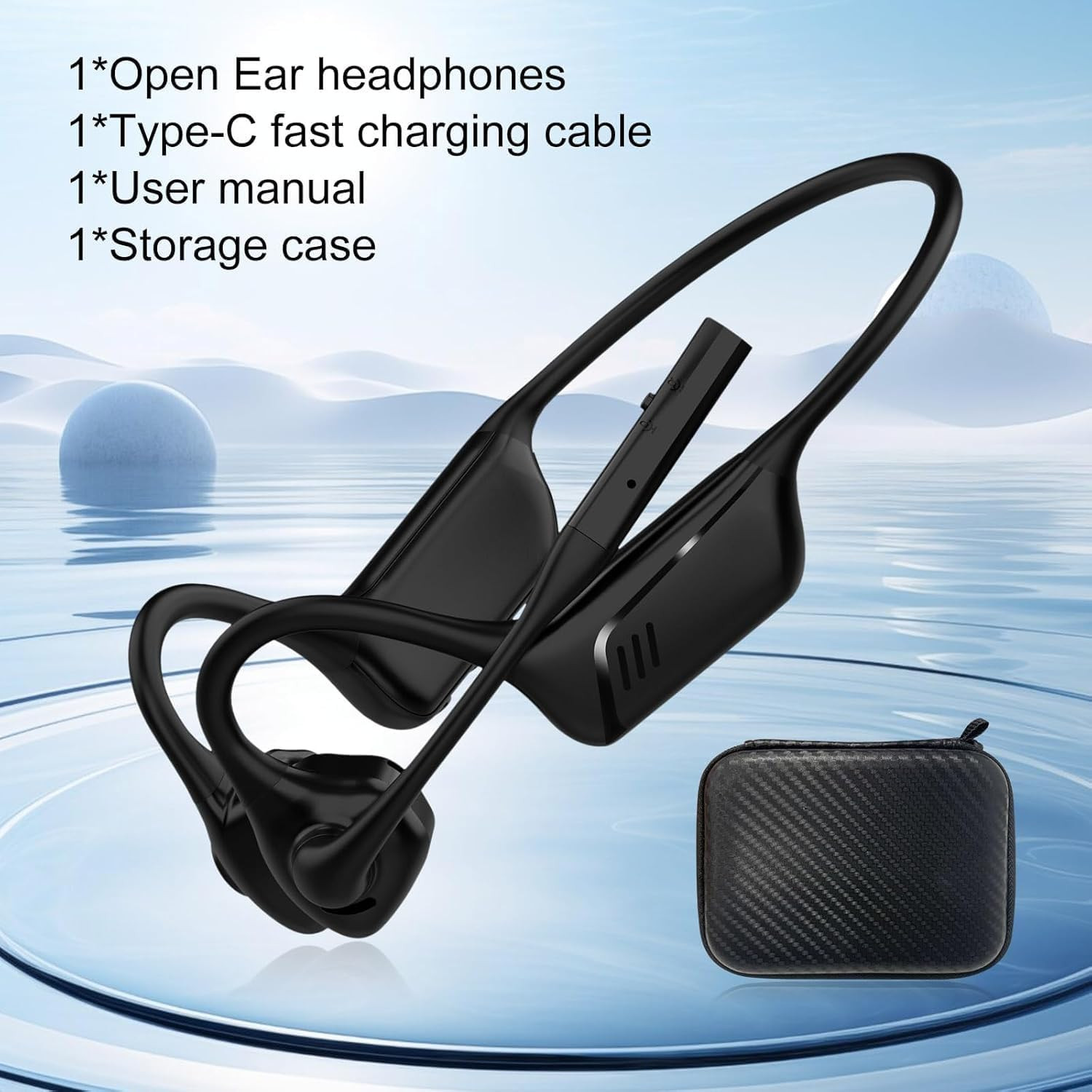 Open-Ear Headphones with Mic, Wireless Aptx-Ll Bluetooth Headphones,Truck Driver