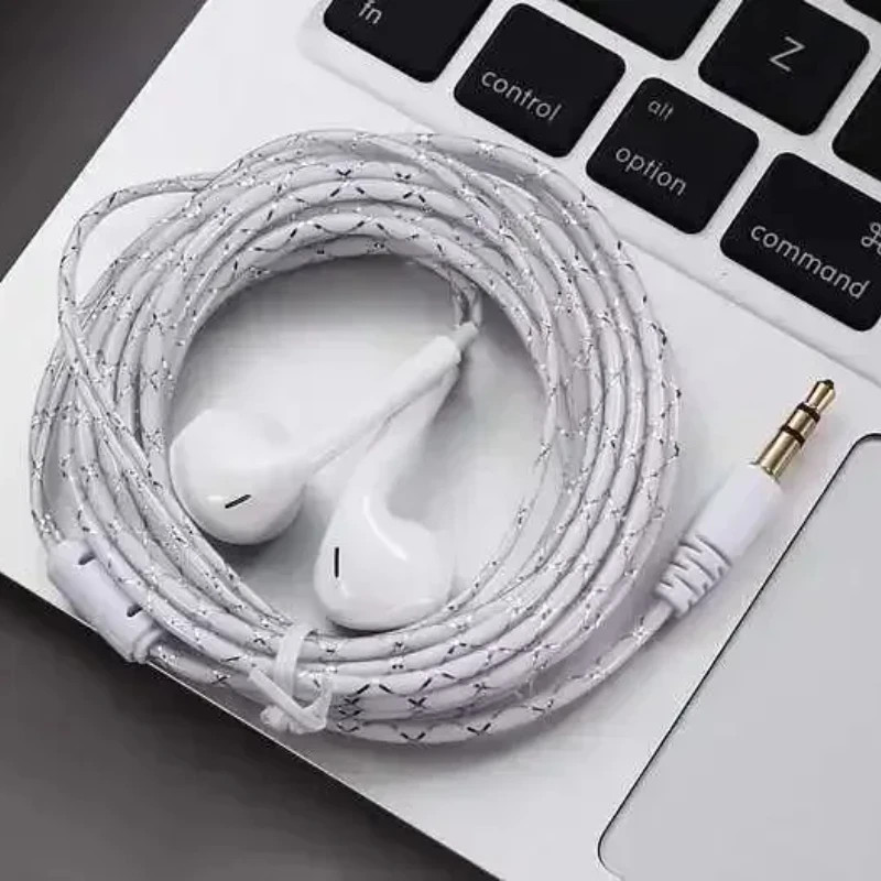 Wired Earphones 3 Meters 3M 2M Long Line Jack 3.5Mm Computer Headset Crystal Hea