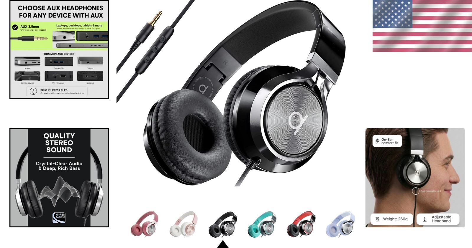 CL750 Wired Headphones with Mic — Noise Isolating