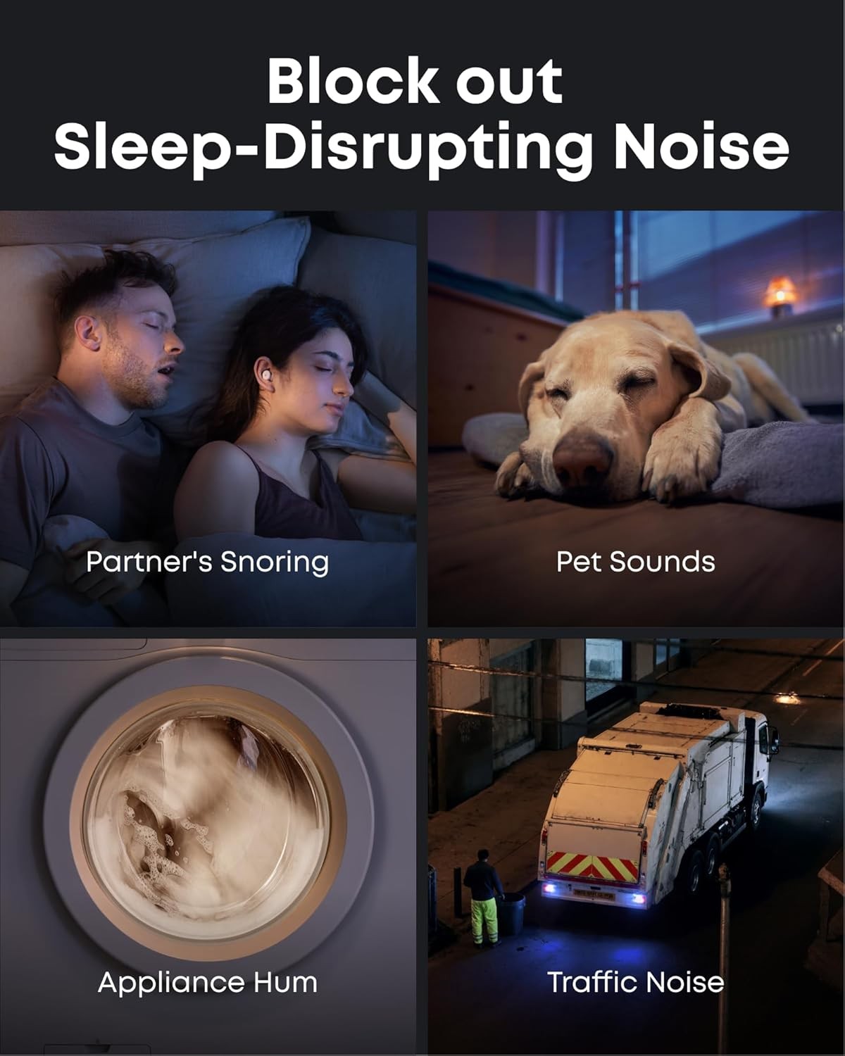 soundcore Sleep A30 by Anker Sleep Earbuds, Smart Active Noise Cancelling Sleep