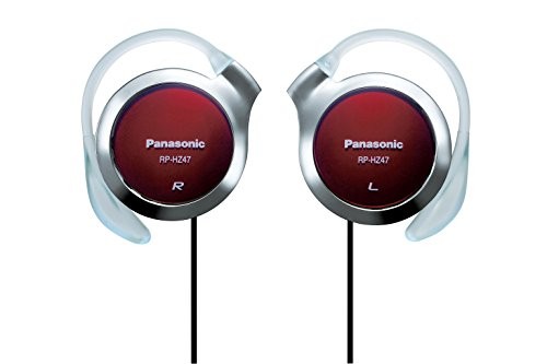 Panasonic Clip Headphones Red RP-HZ47-S code length abt.1.0m On Ear 102dB/mW