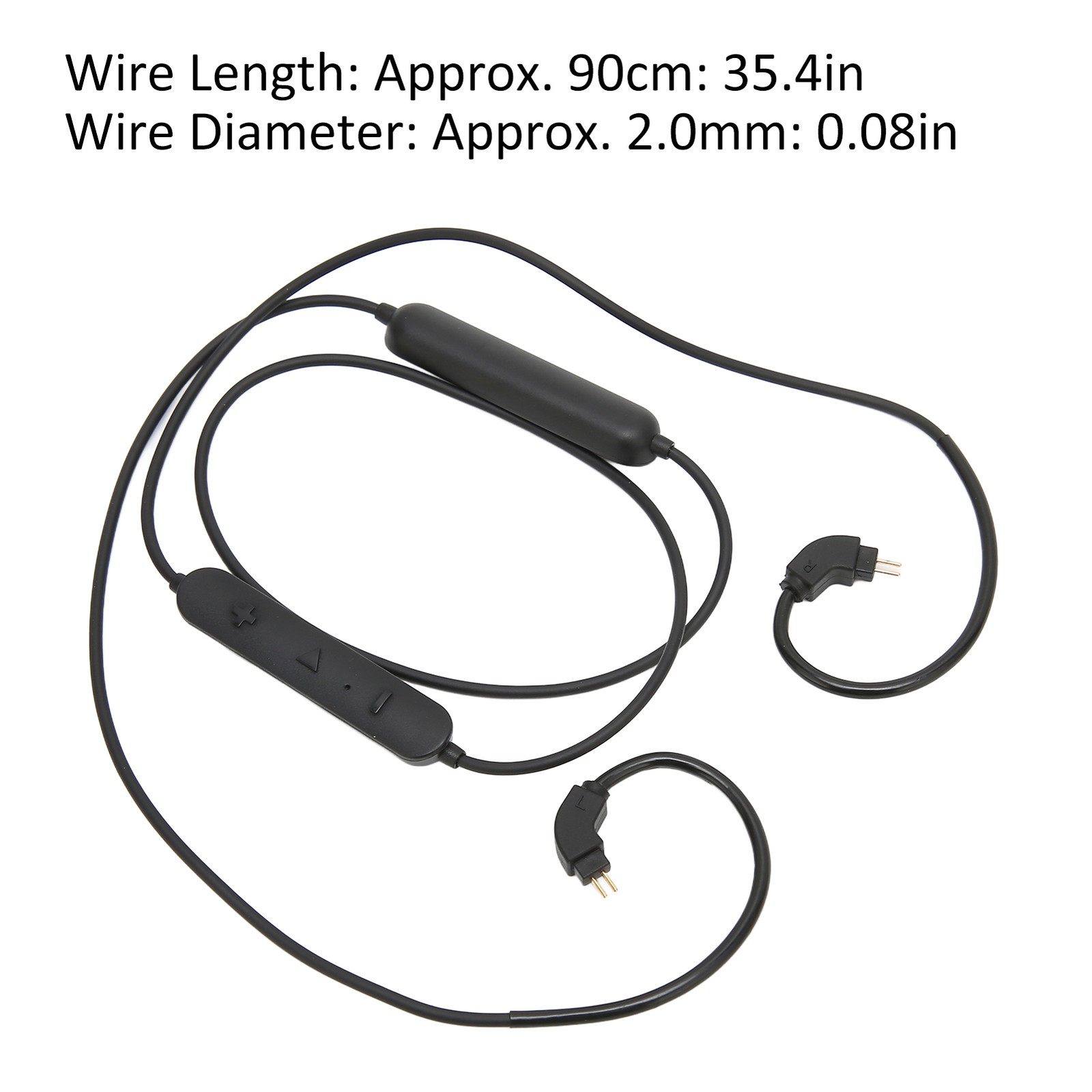 BT Earphone Cable 2 Pin Rechargeable Replace Upgrade Earbuds Wireless Cable With