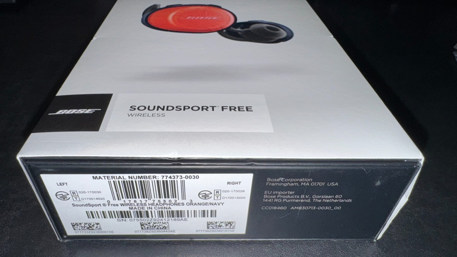 Bose SoundSport Free Wireless Earbuds Headphones Bluetooth – Orange/Navy w/Cord