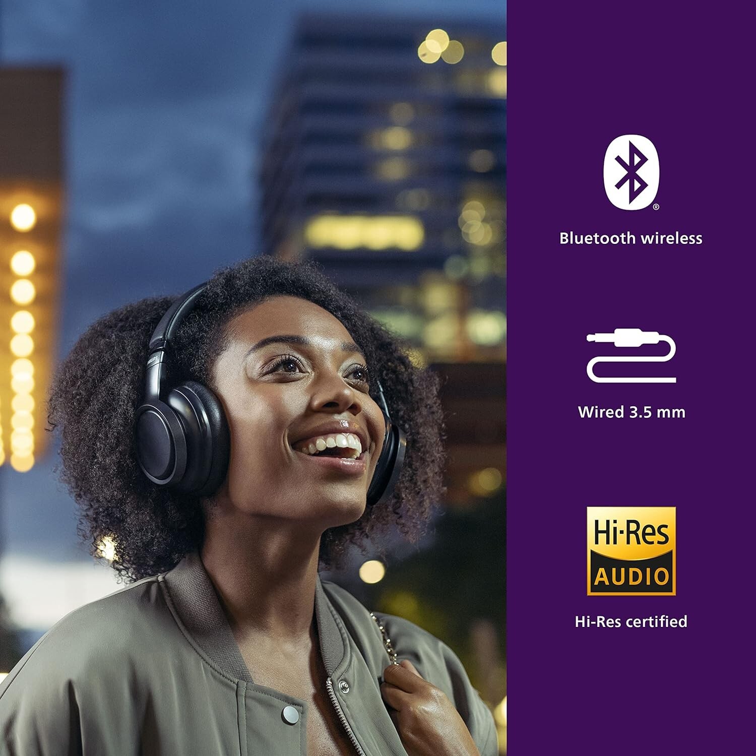 Philips H9505 Active Noise Canceling Bluetooth Over Ear Headphones