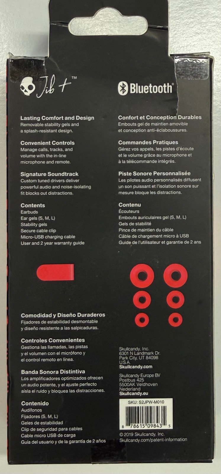 2/$19.99 Skullcandy “Jib+” Wireless Earbuds (RED)(S2JPW-M010)(118)
