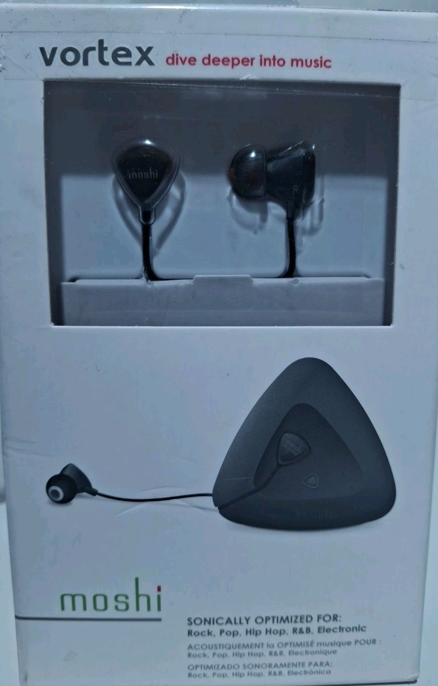 Moshi Audio Vortex PRO Earbuds HR8 Full Range Neodymium DriverExtended Range New