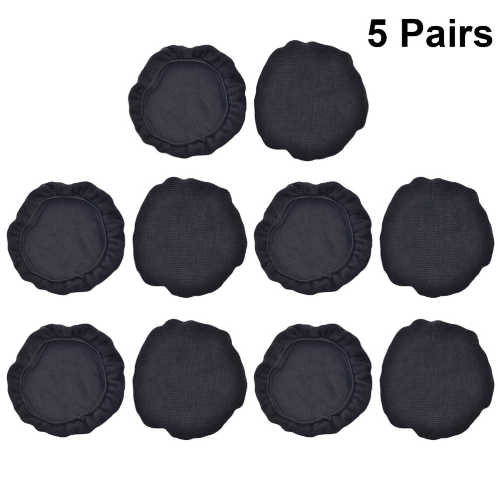 5 Pairs Headset Cover Fabric Headphone Covers Earcup Protectors Earphone Cover