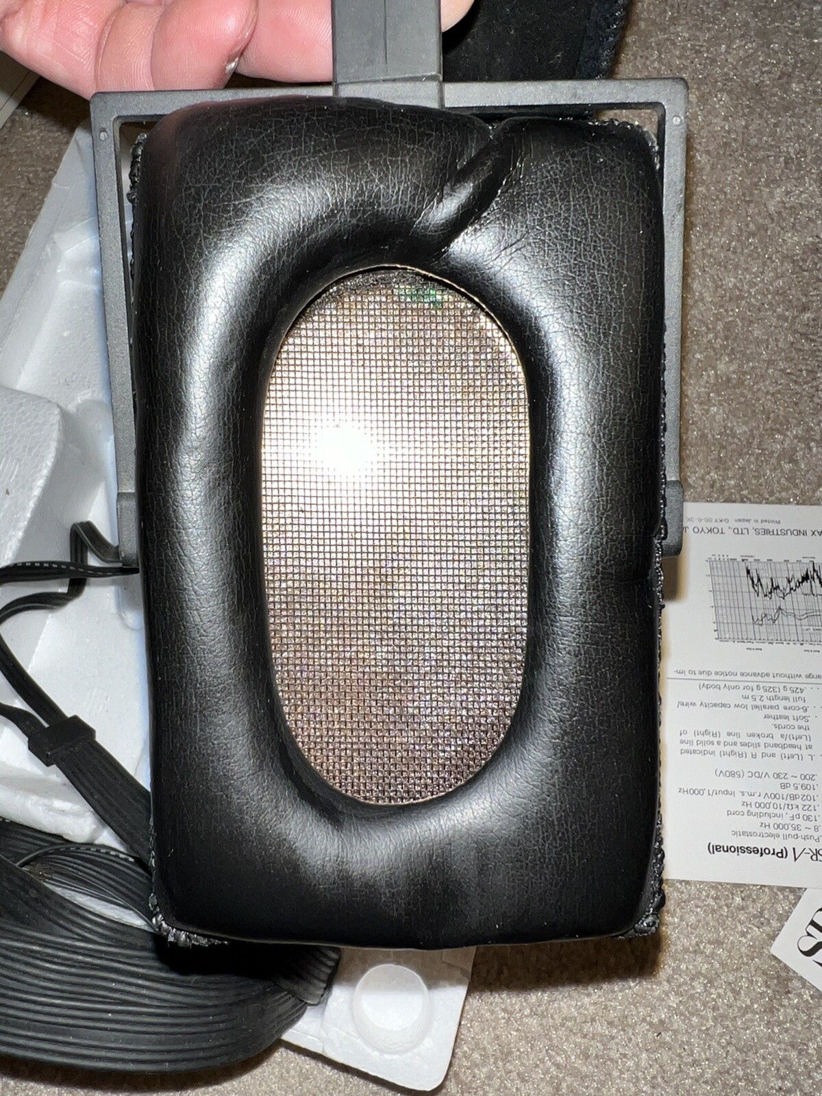 Vintage Stax SR-Lambda ORIGINAL Electrostatic Headphones Box w/ Stax Stand