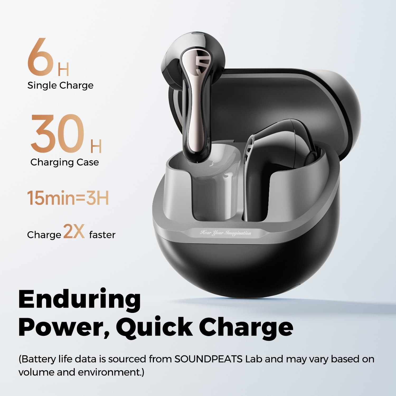 ? SOUNDPEATS Air5 Lite Earbuds Hi‑Res LDAC BT5.4 ENC 30H – Black